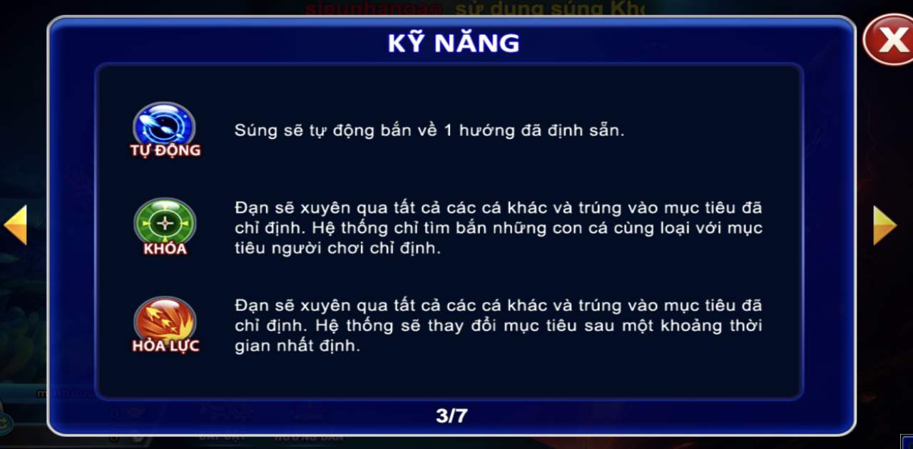 Kỹ năng đa dạng tại bắn cá Iwin