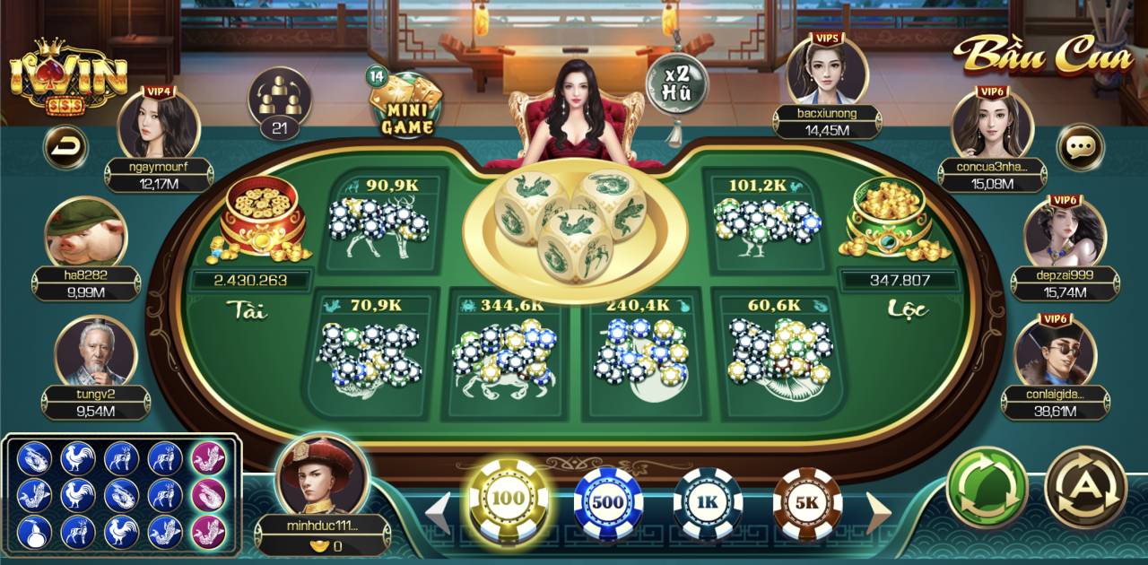 Bầu cua Iwin là trò chơi cá cược vô cùng phổ biến 