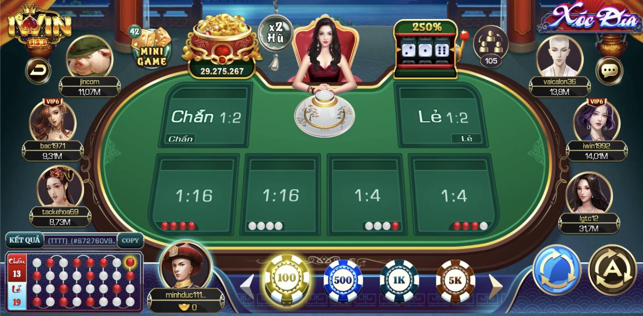 Giới thiệu về trò chơi Xóc đĩa Iwin